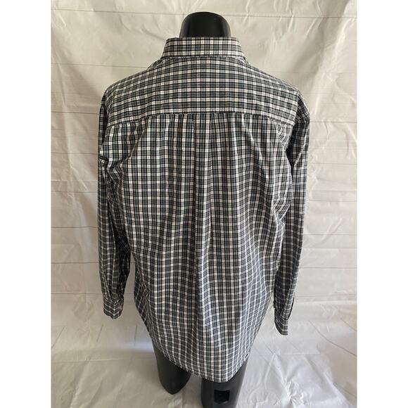 Cinch Shirt Men’s X-Large Blue/Green Plaid 100% Cotton Long Sleeve Button Down # - Picture 3 of 8